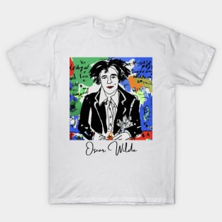 Oscar Wilde portrait t shirt design T-Shirt